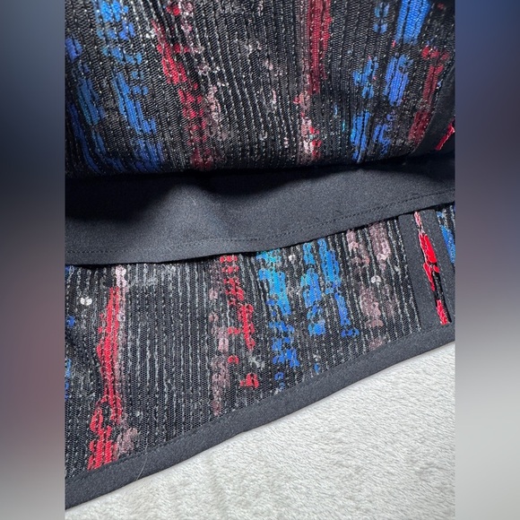 NWT Anthropologie Dazzler All Over Sequins Striped Asymmetrical Lenon Skirt S - Picture 6 of 16